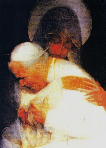 Mother embraces Pope